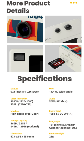Kids Outdoor Sports Camera HD Mini